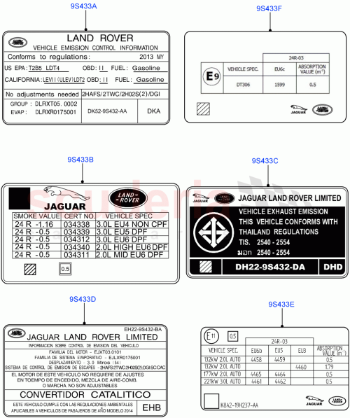 Part Diagram for Land Rover LR154824