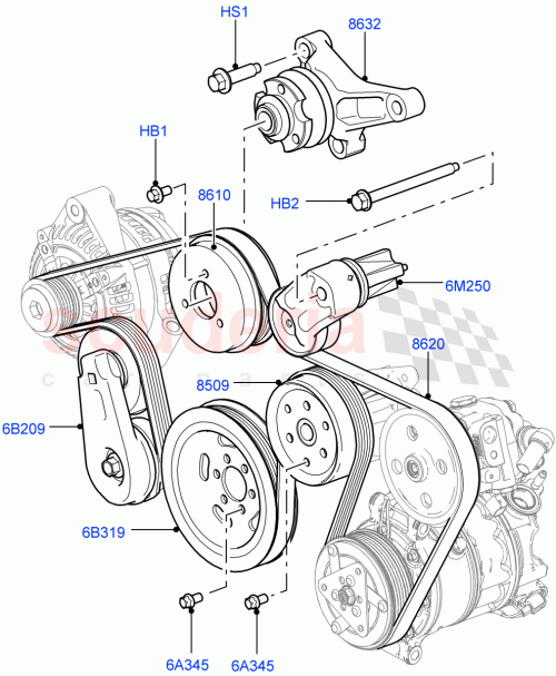Part Diagram for Land Rover LR013506