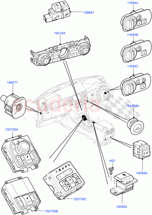 Part Diagram for Land Rover LR051649