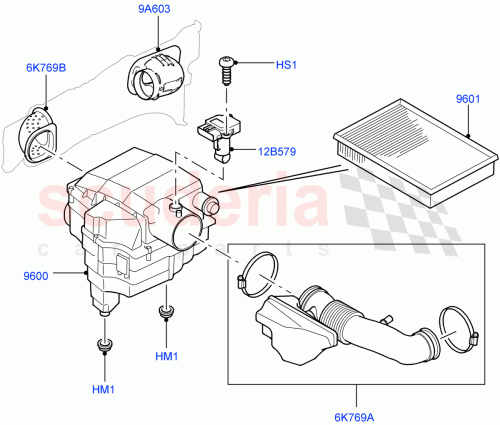 Part Diagram for Land Rover PHB500161