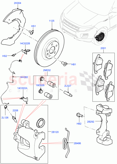 Part Diagram for Land Rover RYG500190