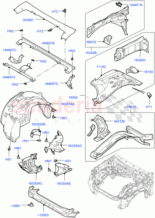 Part Diagram for Land Rover LR013054