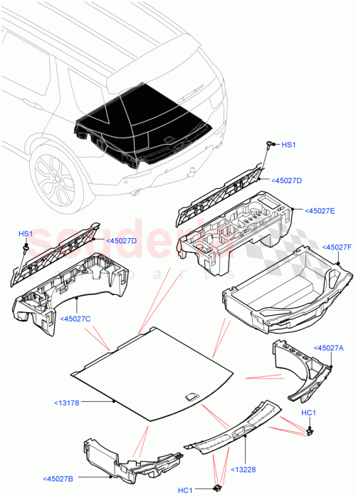 Part Diagram for Land Rover LR127306