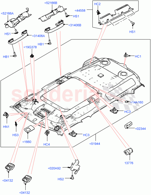 Part Diagram for Land Rover LR129694