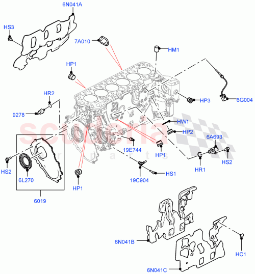 Part Diagram for Land Rover LR126158