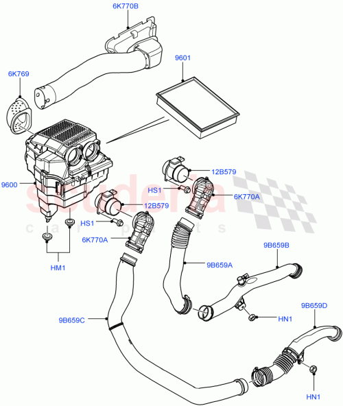 Part Diagram for Land Rover PHD500750