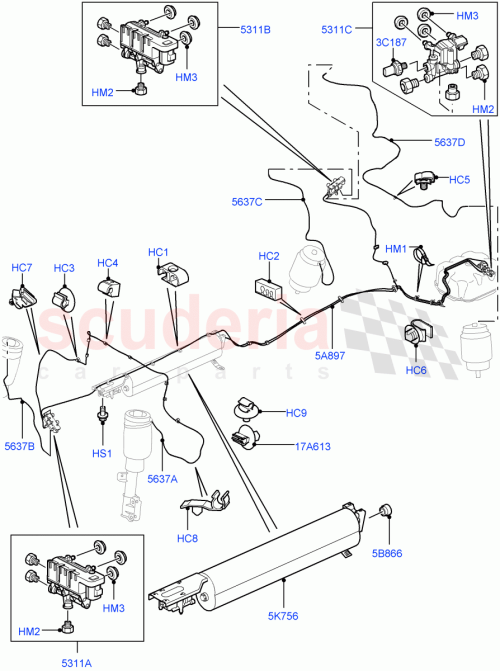 Part Diagram for Land Rover RVH500060