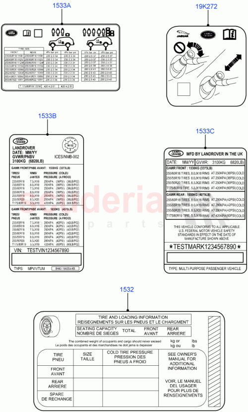 Part Diagram for Land Rover LR125643