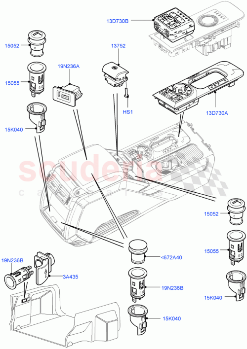 Part Diagram for Land Rover YYP500120