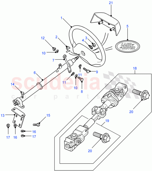 Part Diagram for Land Rover AHU710480