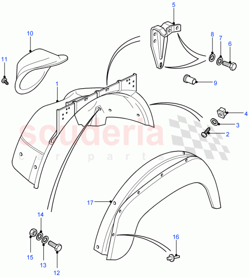 Part Diagram for Land Rover ASU710100