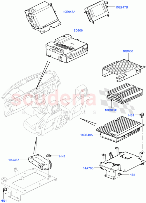 Part Diagram for Land Rover LR030835