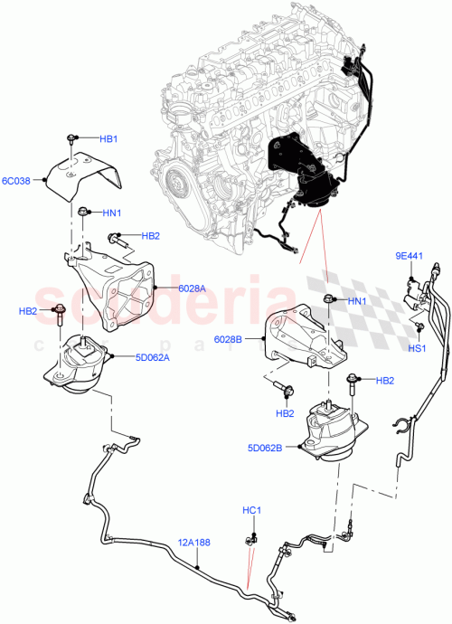 Part Diagram for Land Rover LR141398