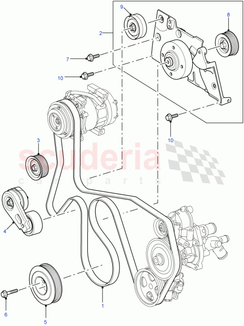 Part Diagram for Land Rover PQR500230