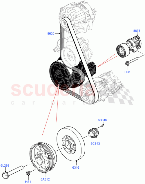 Part Diagram for Land Rover LR158327