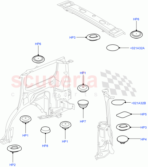 Part Diagram for Land Rover AVJ500090