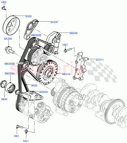Part Diagram for Land Rover LR095344