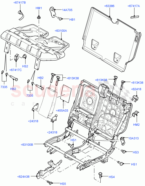 Part Diagram for Land Rover HXE500060SMS