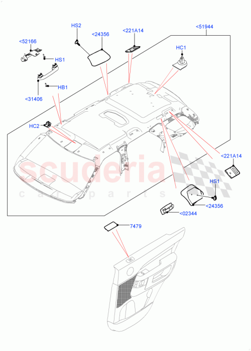 Part Diagram for Land Rover LR105309