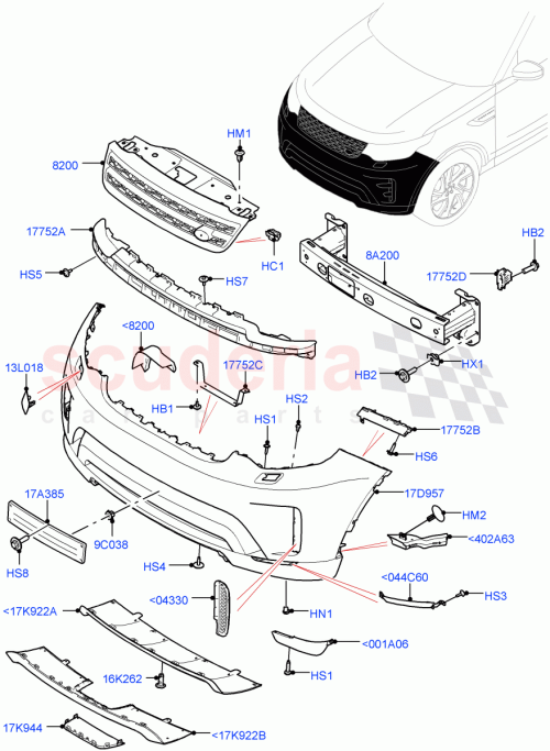 Part Diagram for Land Rover LR160075