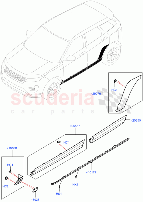 Part Diagram for Land Rover LR155550