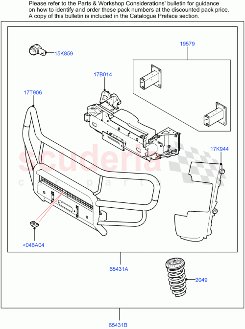 Part Diagram for Land Rover VPLE90BAR05
