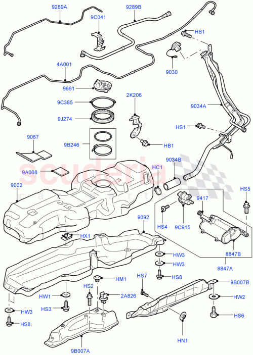 Part Diagram for Land Rover WHK500180