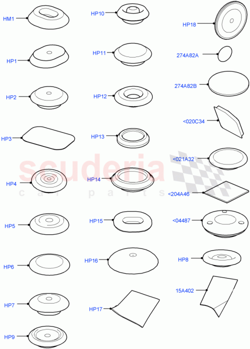 Part Diagram for Land Rover LR105874