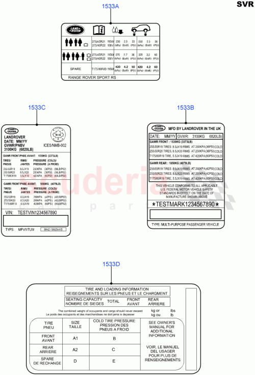 Part Diagram for Land Rover LR108793