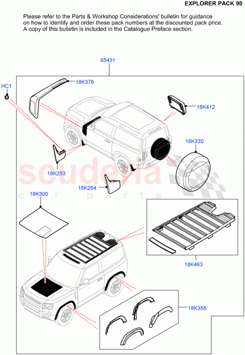 Part Diagram for Land Rover VPLE90EXP02
