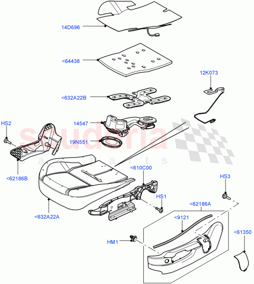 Part Diagram for Land Rover YDB500520