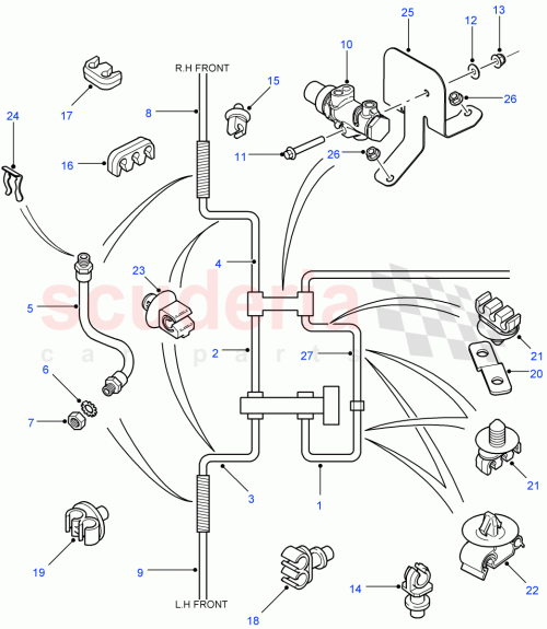 Part Diagram for Land Rover SJD500020