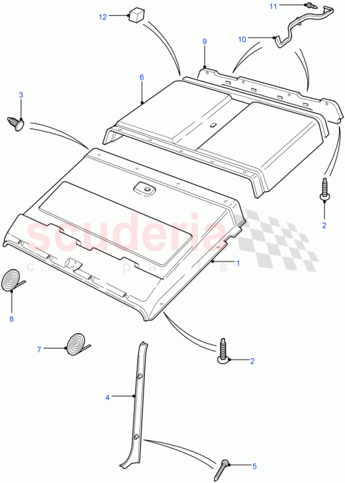 Part Diagram for Land Rover EDF000190LUH