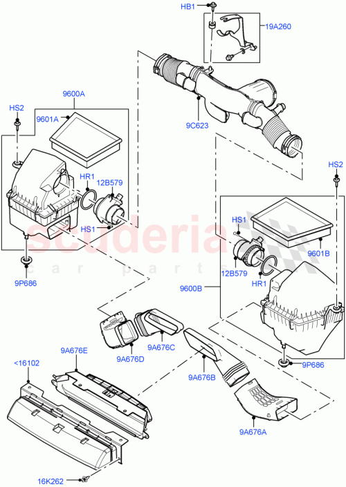 Part Diagram for Land Rover LR092221