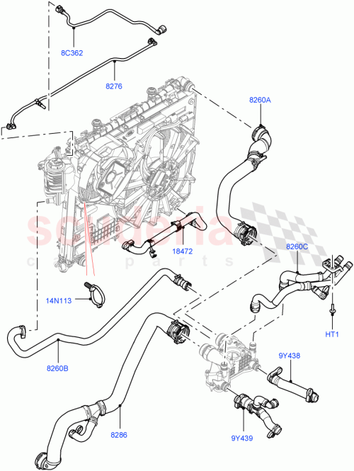 Part Diagram for Land Rover LR022730
