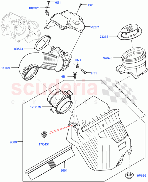 Part Diagram for Land Rover LR142323