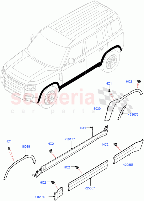 Part Diagram for Land Rover LR130584