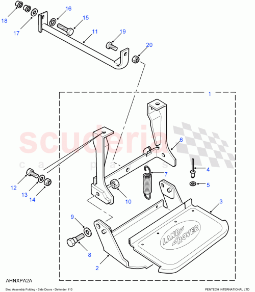 Part Diagram for Land Rover MTC3021