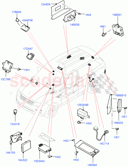 Part Diagram for Land Rover LR042124