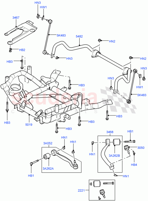 Part Diagram for Land Rover RBX000070