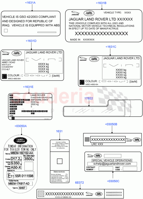 Part Diagram for Land Rover LR174042