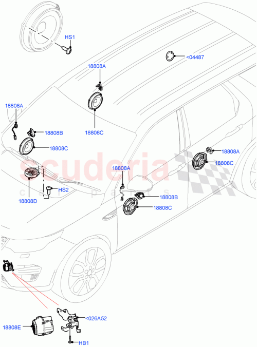 Part Diagram for Land Rover LR061036
