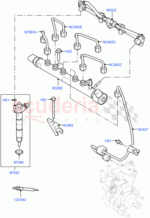 Part Diagram for Land Rover LR139696