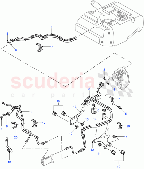 Part Diagram for Land Rover WJU500380