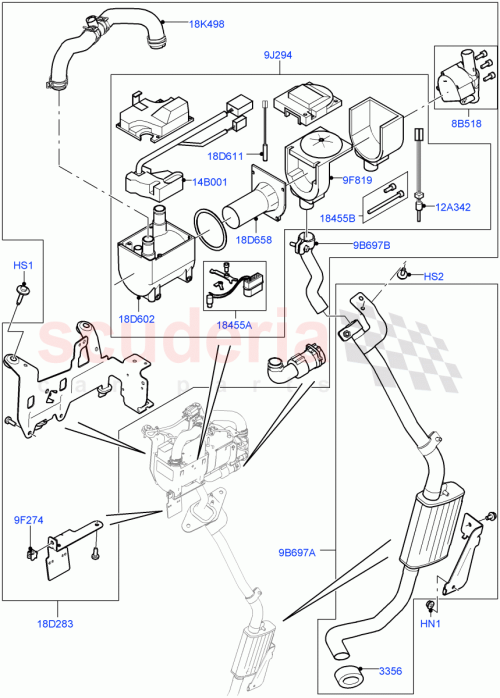 Part Diagram for Land Rover LR087501