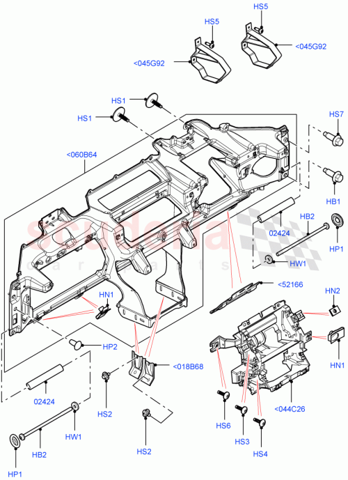 Part Diagram for Land Rover LR055532
