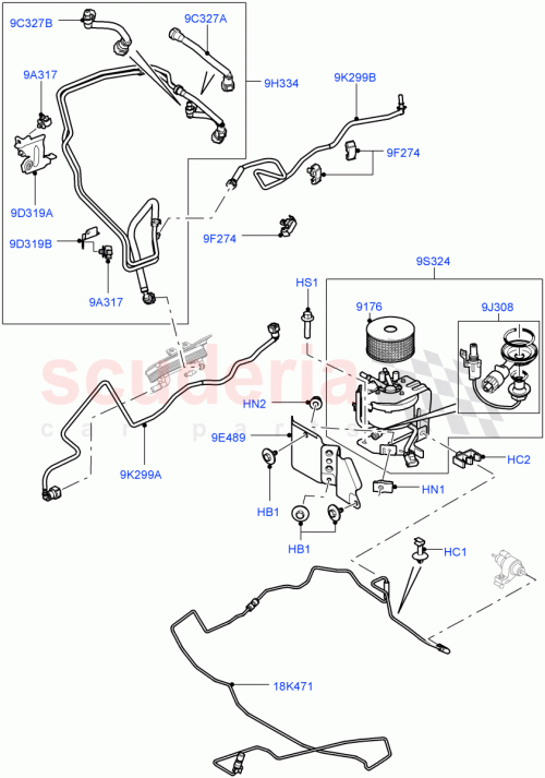 Part Diagram for Land Rover LR021664