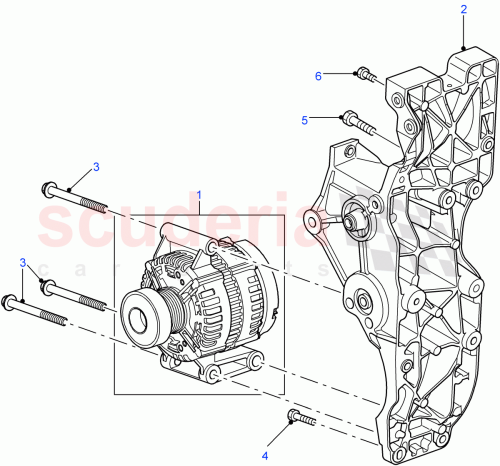 Part Diagram for Land Rover YLE500310